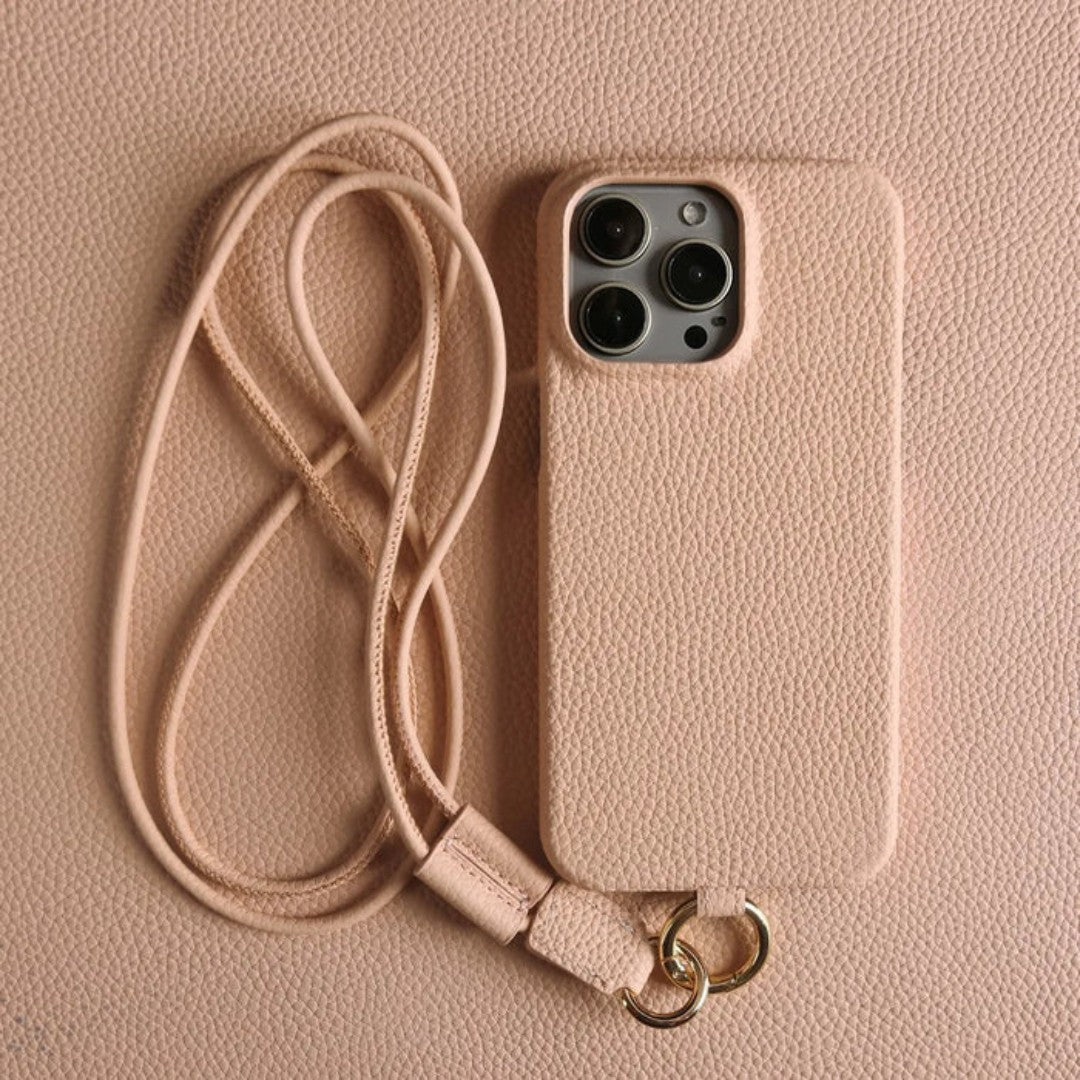 Genuine Leather Phone Case with Crossbody Strap - Lightweight, Ideal for Travel, view 4