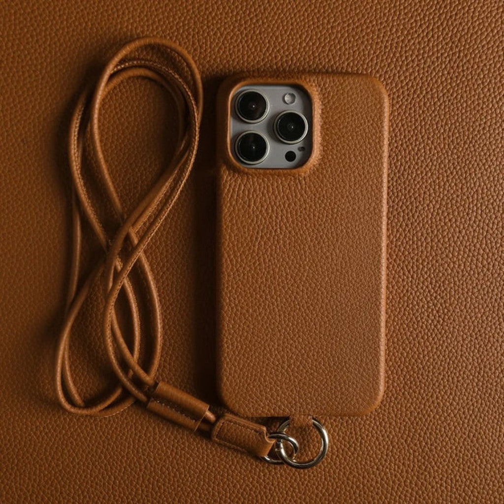 Genuine Leather Phone Case with Crossbody Strap - Lightweight, Ideal for Travel, view 5