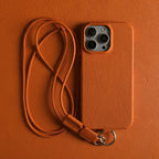 Genuine Leather Phone Case with Crossbody Strap - Lightweight, Ideal for Travel