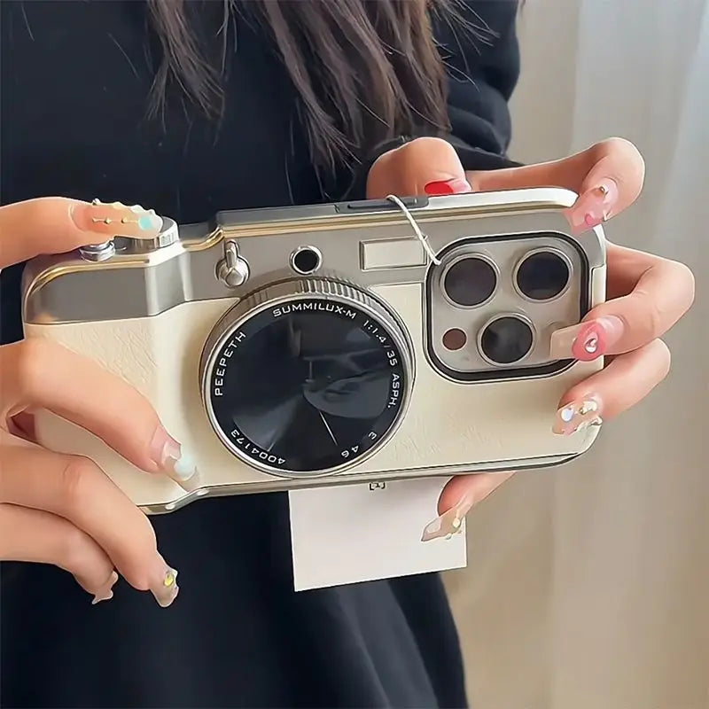 Retro Bluetooth Camera iPhone Case - External Photo Lens, Wireless Charging, view 14