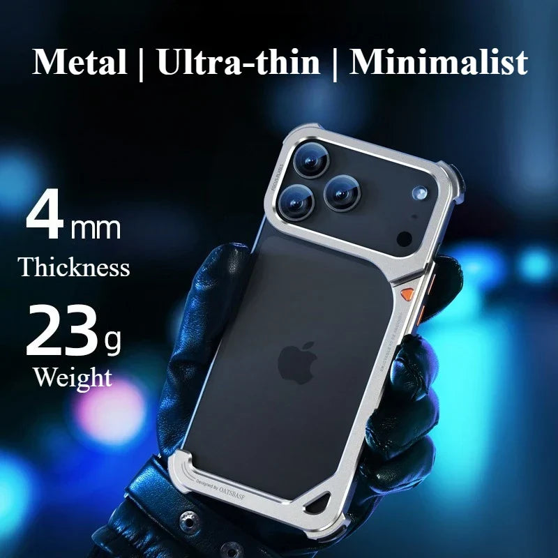 Metal Frameless Bumper Case for iPhone 17 - Magnetic, Lightweight, view 5