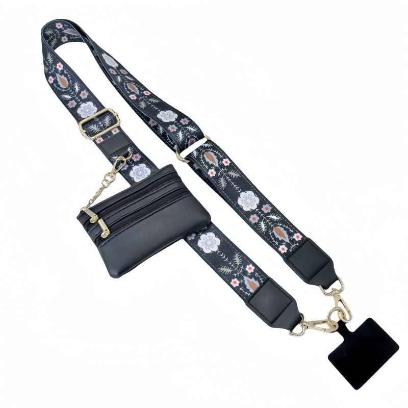 Adjustable Phone Lanyard Crossbody Strap with Wallet - Universal Compatibility, view 13
