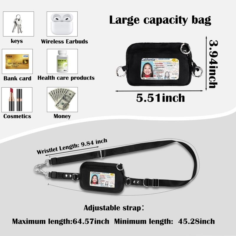 Adjustable Phone Lanyard Crossbody Strap with Wallet - Universal Compatibility, view 4