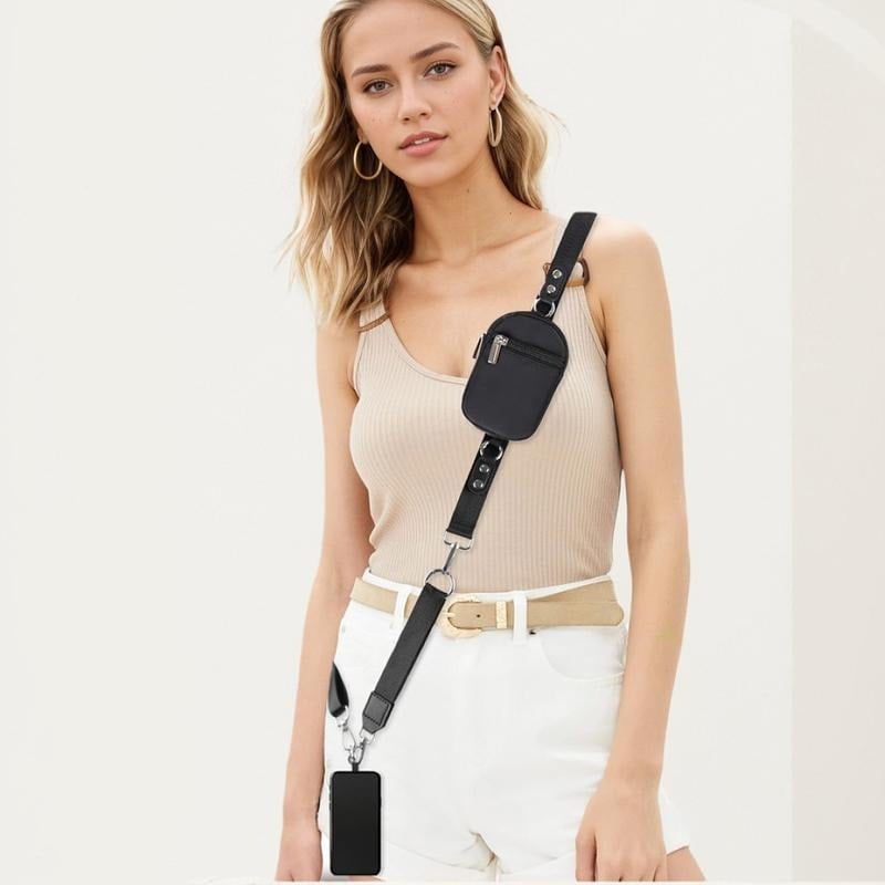 Adjustable Phone Lanyard Crossbody Strap with Wallet - Universal Compatibility, view 7