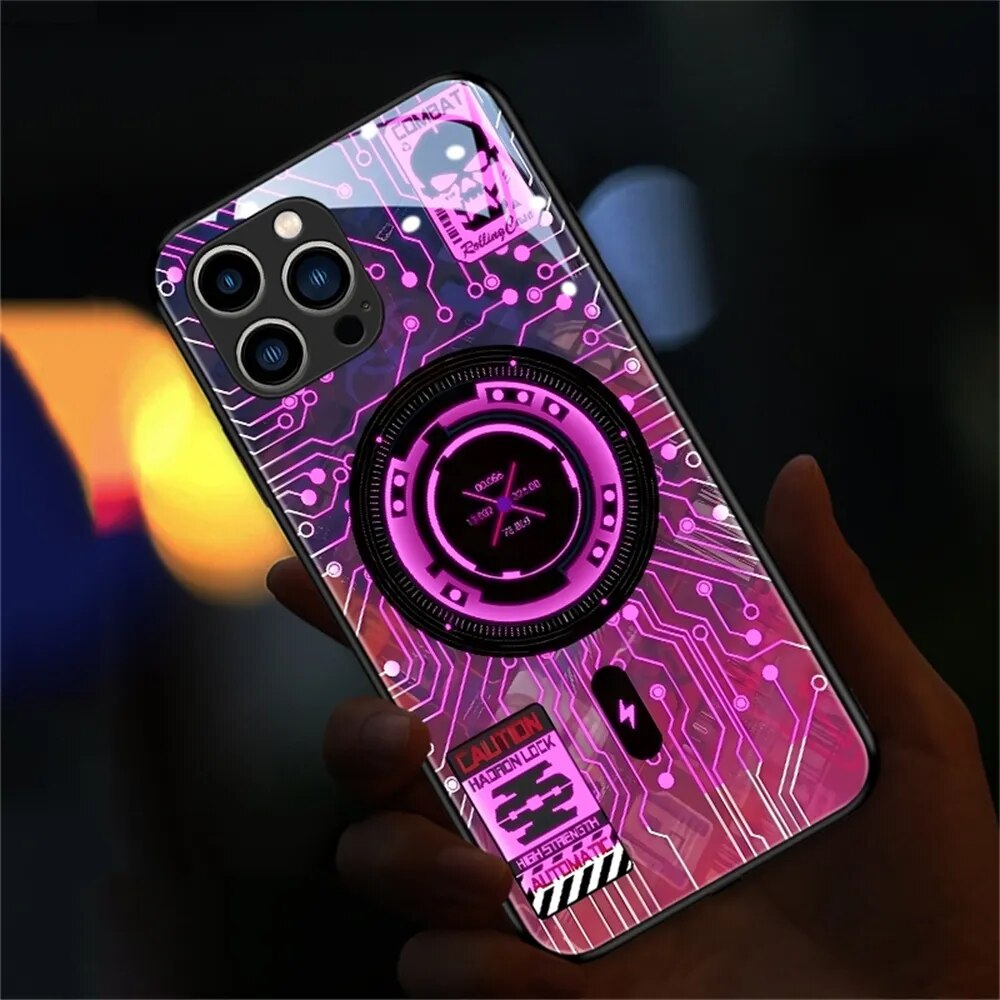 Armour LED Light-Up Phone Case - Illuminated Glowing Design, view 5
