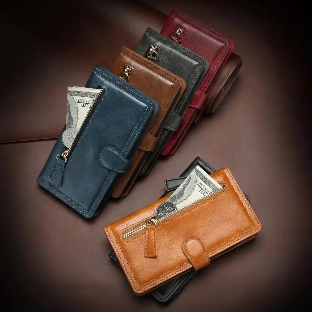 Leather iPhone Flip Wallet and Stand Case - Custom Fit, Card Holder, view 3