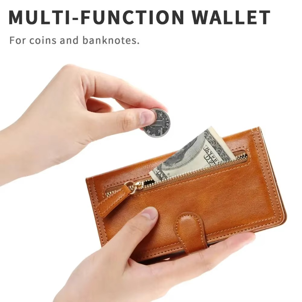 Leather iPhone Flip Wallet and Stand Case - Custom Fit, Card Holder, view 4