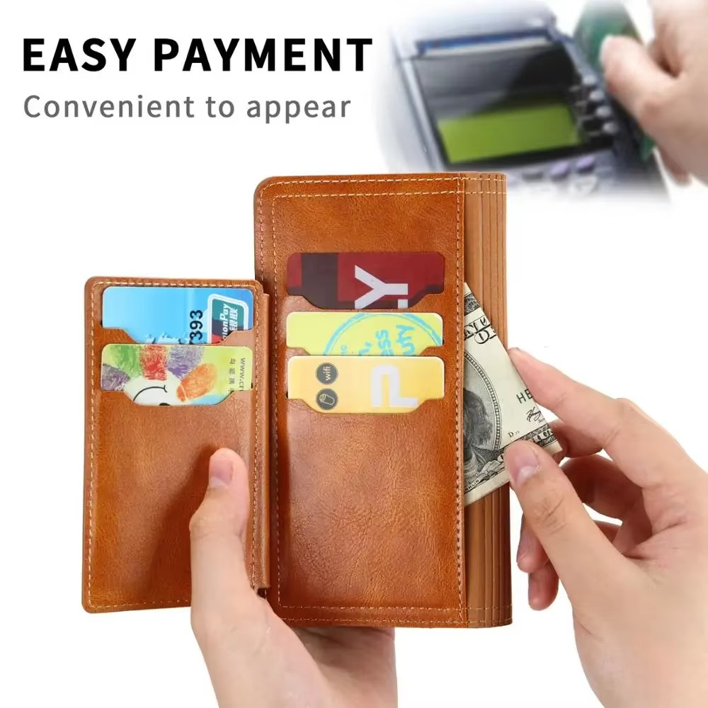 Leather iPhone Flip Wallet and Stand Case - Custom Fit, Card Holder, view 5