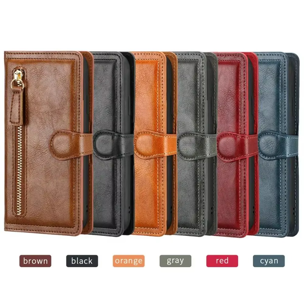Leather iPhone Flip Wallet and Stand Case - Custom Fit, Card Holder
