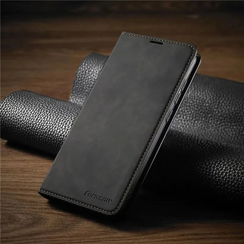 iPhone Leather Case with Magnetic Closure - Fits iPhone 7 to 15, Premium Leather, view 3