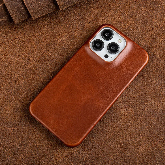 Oil Wax Genuine Leather Apple iPhone Case - Fits iPhone 13 to 16, view 10