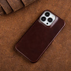 Oil Wax Genuine Leather Apple iPhone Case - Fits iPhone 13 to 16, view 11