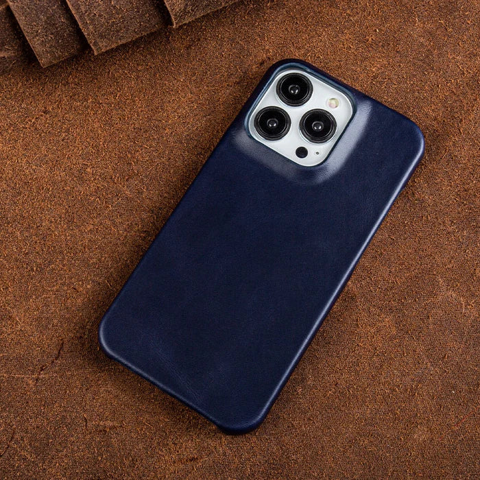 Oil Wax Genuine Leather Apple iPhone Case - Fits iPhone 13 to 16, view 13