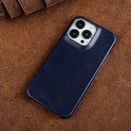Oil Wax Genuine Leather Apple iPhone Case - Fits iPhone 13 to 16, view 13