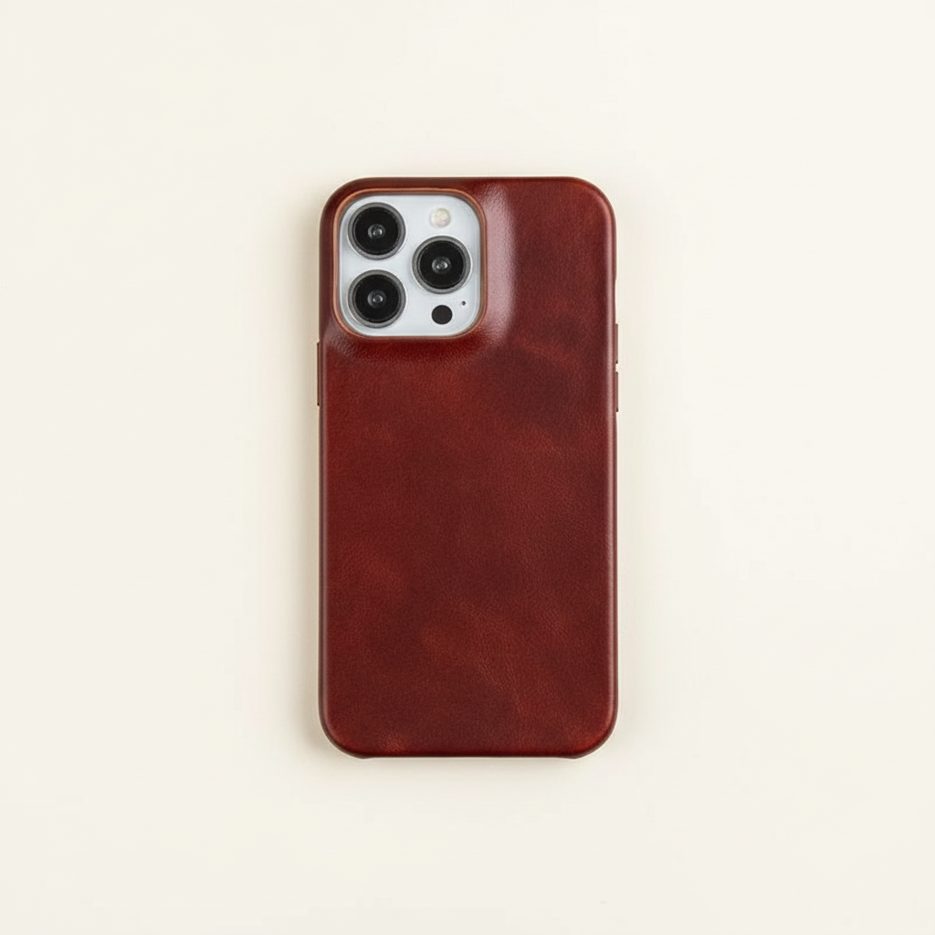 Oil Wax Genuine Leather Apple iPhone Case - Fits iPhone 13 to 16, view 16