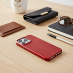 Oil Wax Genuine Leather Apple iPhone Case - Fits iPhone 13 to 16, view 3