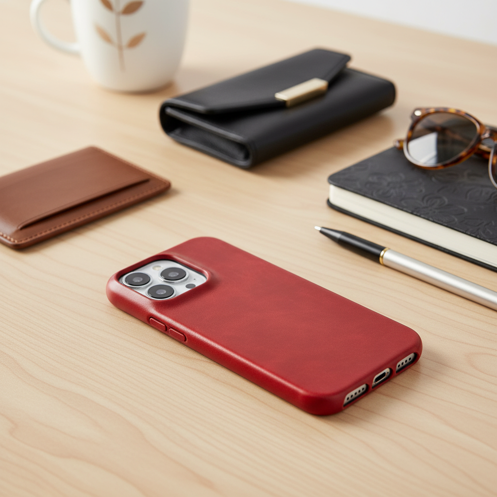 Oil Wax Genuine Leather Apple iPhone Case - Fits iPhone 13 to 16, view 3
