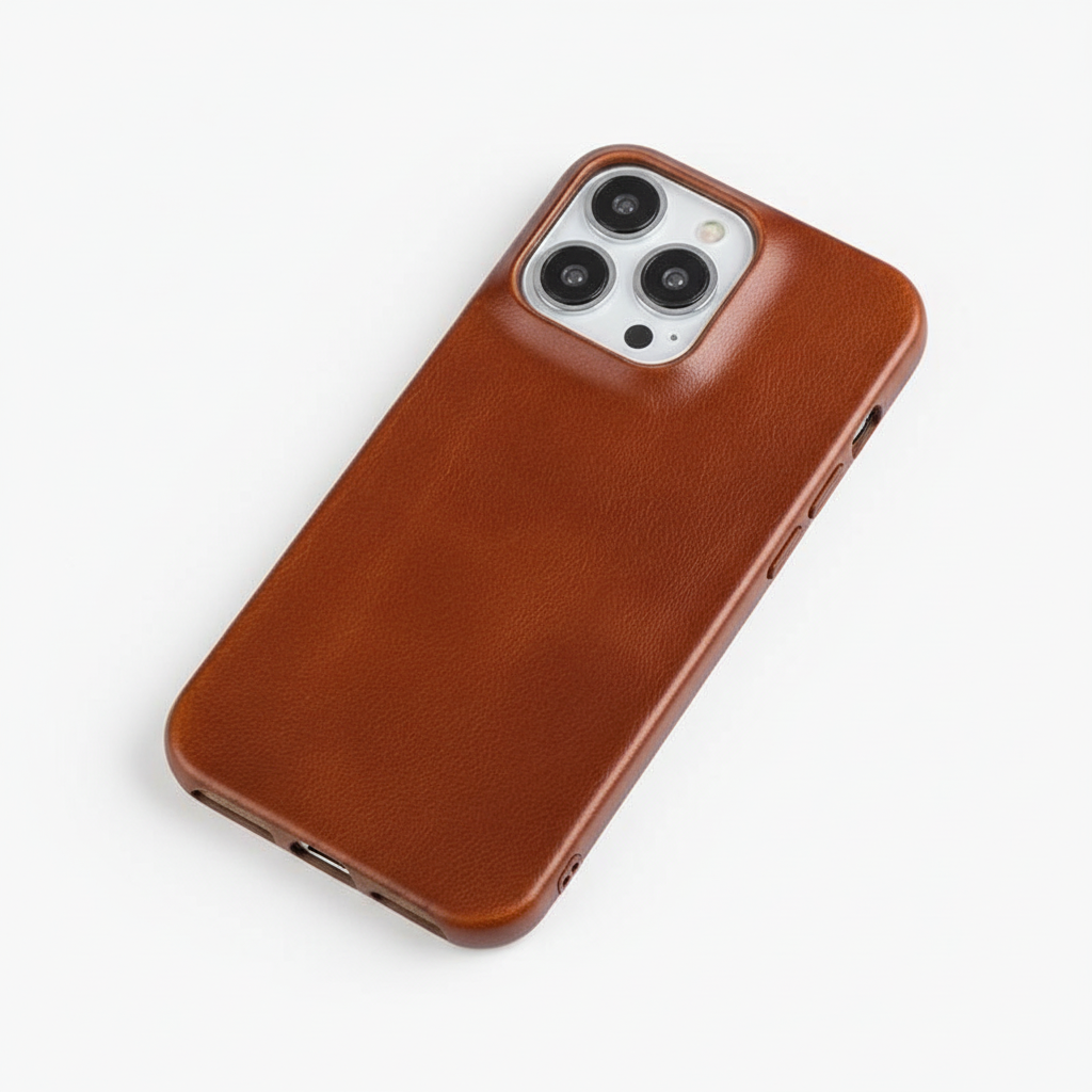 Oil Wax Genuine Leather Apple iPhone Case - Fits iPhone 13 to 16
