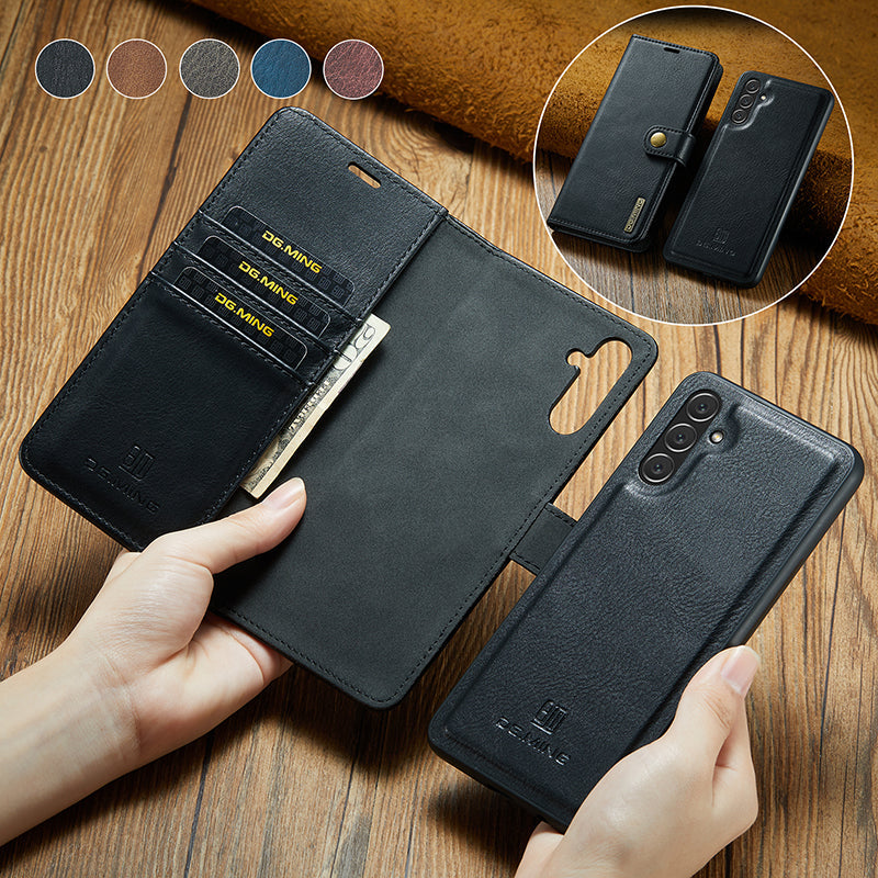 2 in 1 Removable Flip Leather Case for Samsung Galaxy Phones