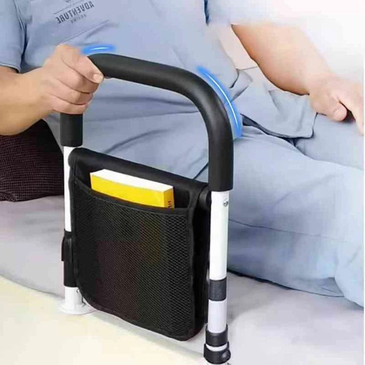 Bed Side Rails for Elderly - Reinforced Steel, Padded Grip, Tool-Free Install, view 2