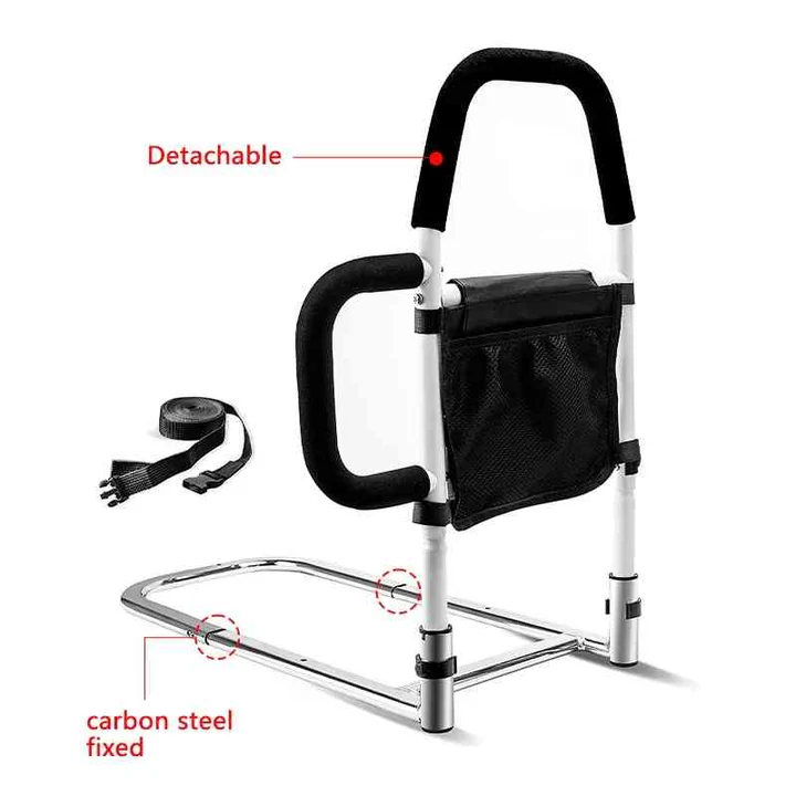 Bed Side Rails for Elderly - Reinforced Steel, Padded Grip, Tool-Free Install, view 5