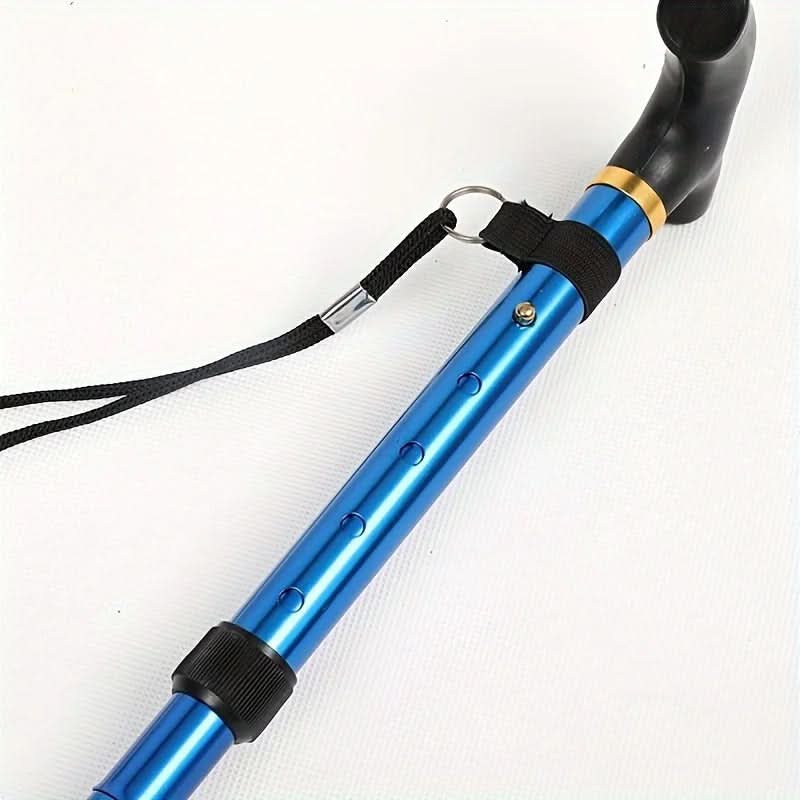 Adjustable Folding Telescopic Walking Stick - Non-Slip Rubber Tip, Lightweight, view 3