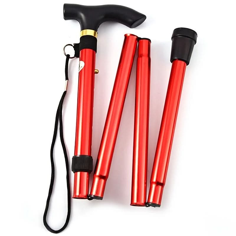Adjustable Folding Telescopic Walking Stick - Non-Slip Rubber Tip, Lightweight, view 5