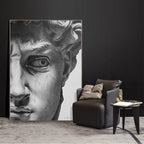 Contemporary David Plaster Sculpture Canvas Wall Art | Welvere-Welvere
