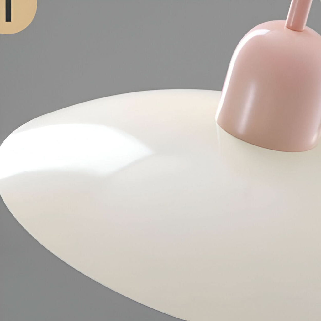Modern Macaron Bauhaus Iron Pendant Light, 32cm, Adjustable 1.5m Cord