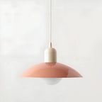 Modern Macaron Bauhaus Iron Pendant Light, 32cm, Adjustable 1.5m Cord