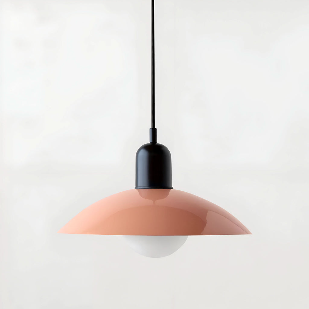 Modern Macaron Bauhaus Iron Pendant Light, 32cm, Adjustable 1.5m Cord