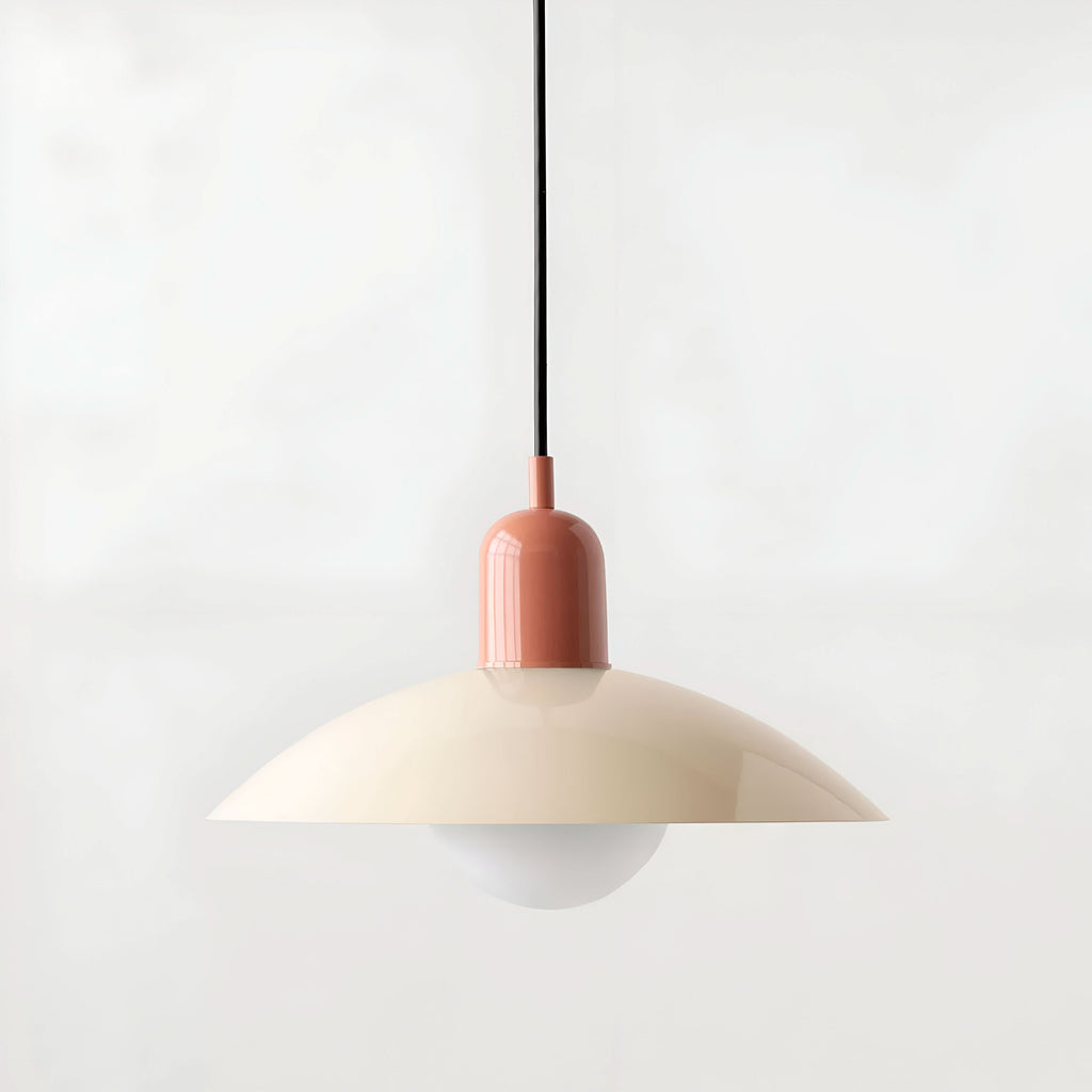 Modern Macaron Bauhaus Iron Pendant Light, 32cm, Adjustable 1.5m Cord