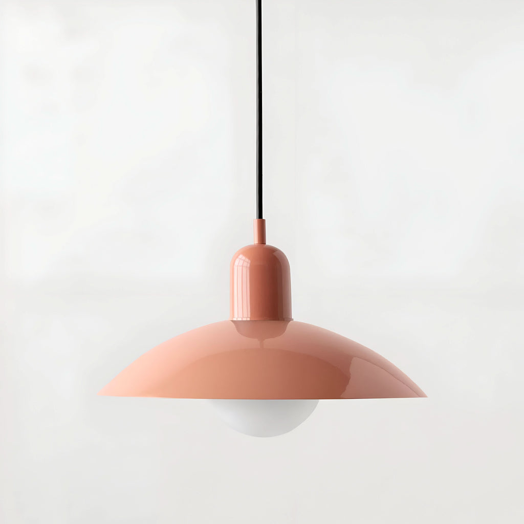 Modern Macaron Bauhaus Iron Pendant Light, 32cm, Adjustable 1.5m Cord