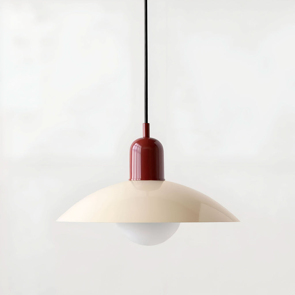 Modern Macaron Bauhaus Iron Pendant Light, 32cm, Adjustable 1.5m Cord