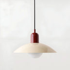 Modern Macaron Bauhaus Iron Pendant Light, 32cm, Adjustable 1.5m Cord