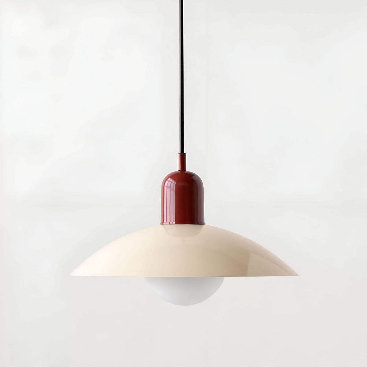 Modern Macaron Bauhaus Iron Pendant Light, 32cm, Adjustable 1.5m Cord