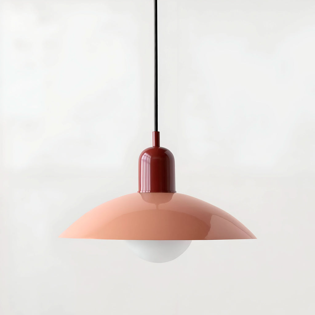 Modern Macaron Bauhaus Iron Pendant Light, 32cm, Adjustable 1.5m Cord