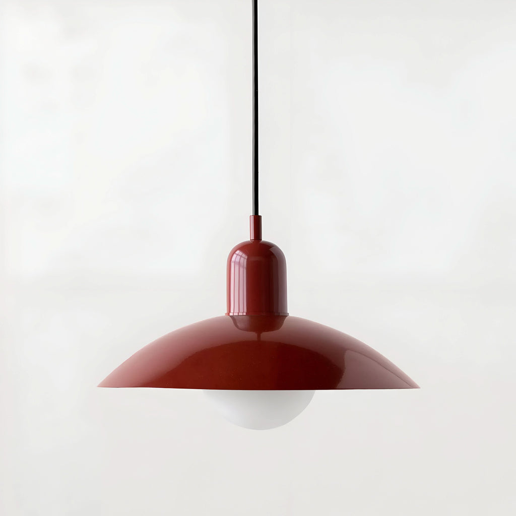 Modern Macaron Bauhaus Iron Pendant Light, 32cm, Adjustable 1.5m Cord