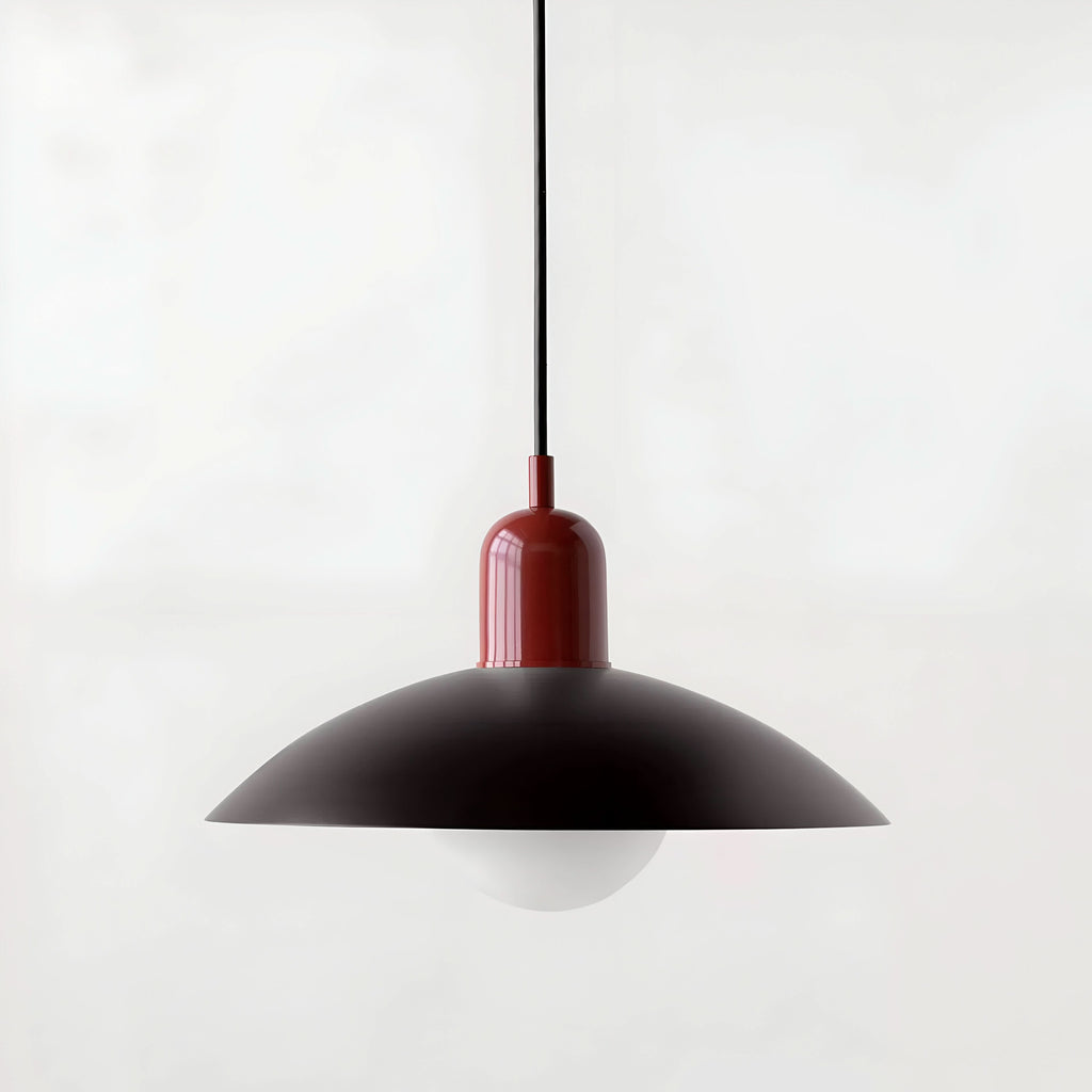 Modern Macaron Bauhaus Iron Pendant Light, 32cm, Adjustable 1.5m Cord