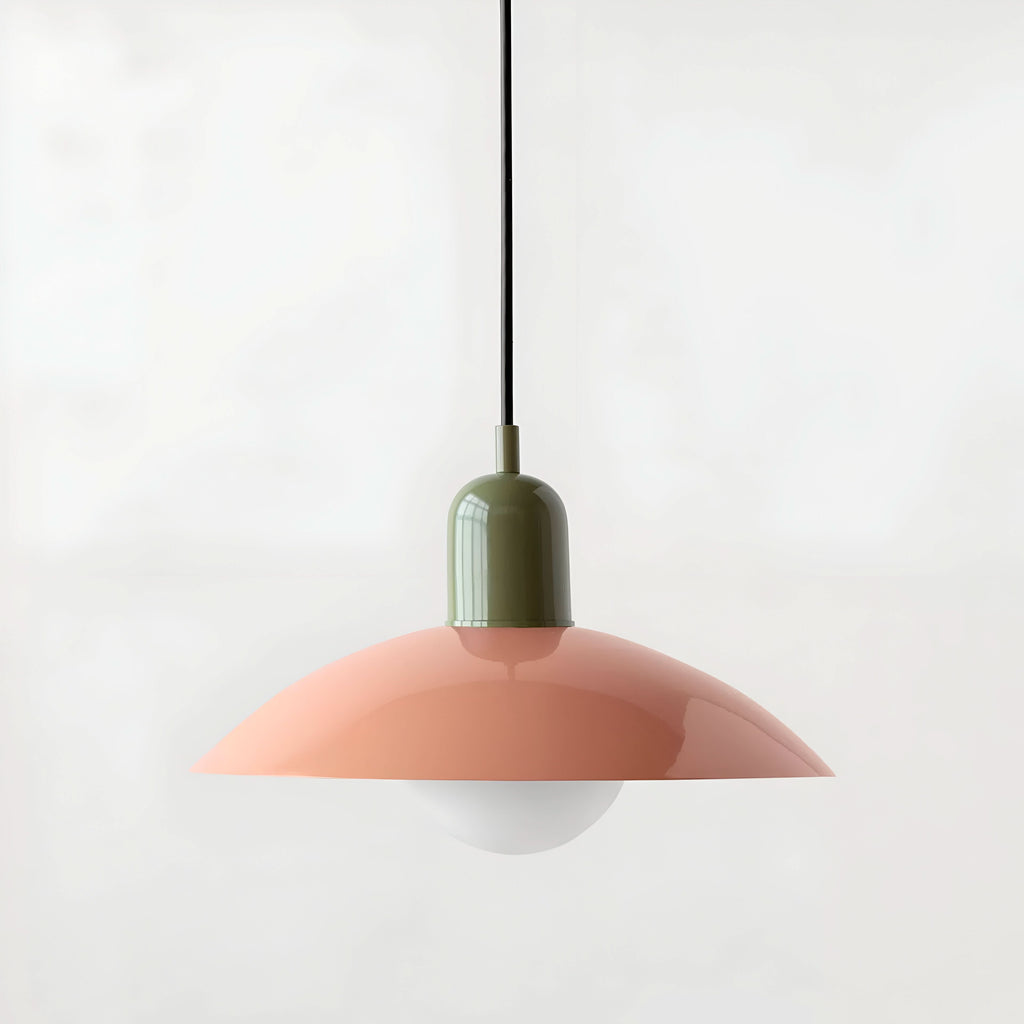 Modern Macaron Bauhaus Iron Pendant Light, 32cm, Adjustable 1.5m Cord