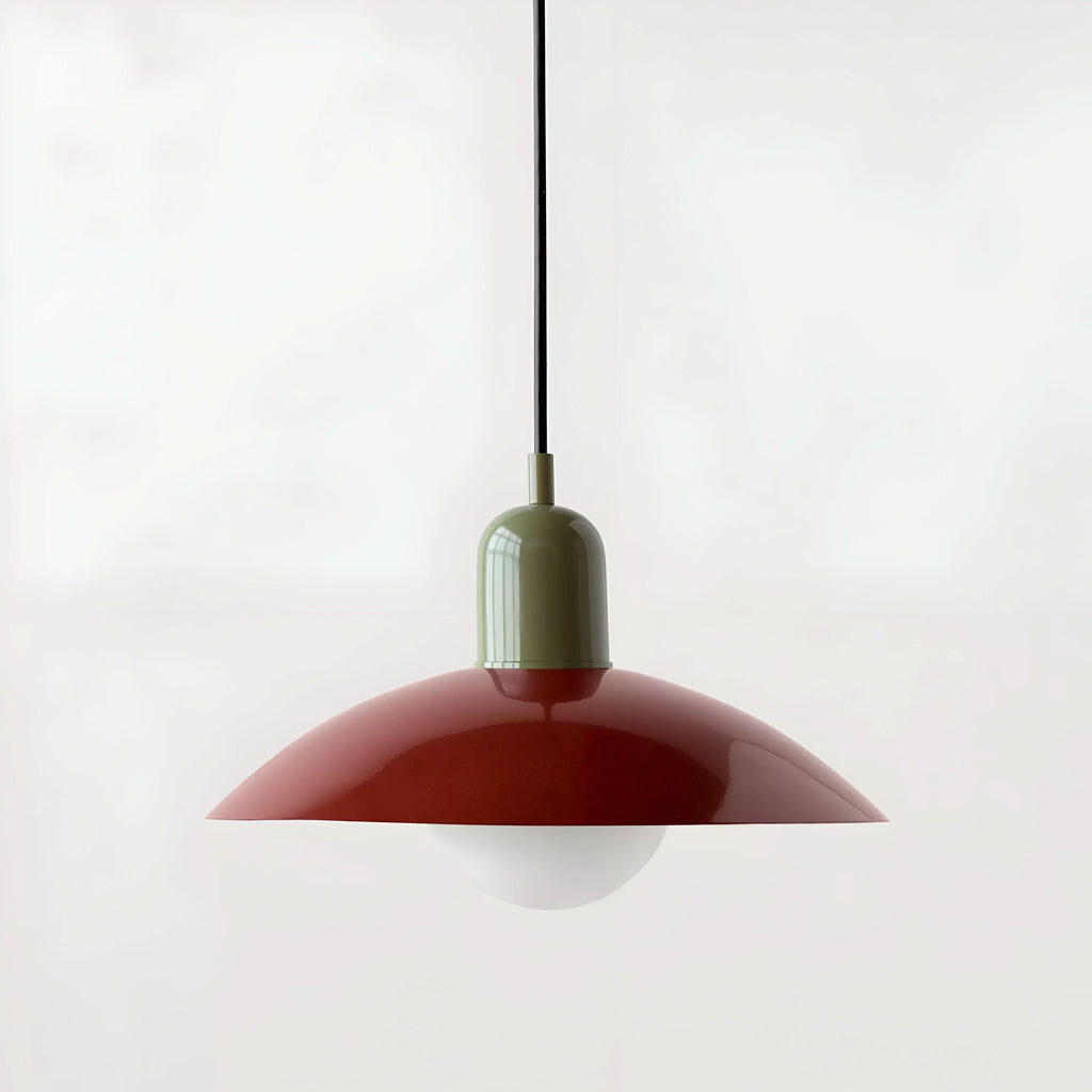 Modern Macaron Bauhaus Iron Pendant Light, 32cm, Adjustable 1.5m Cord