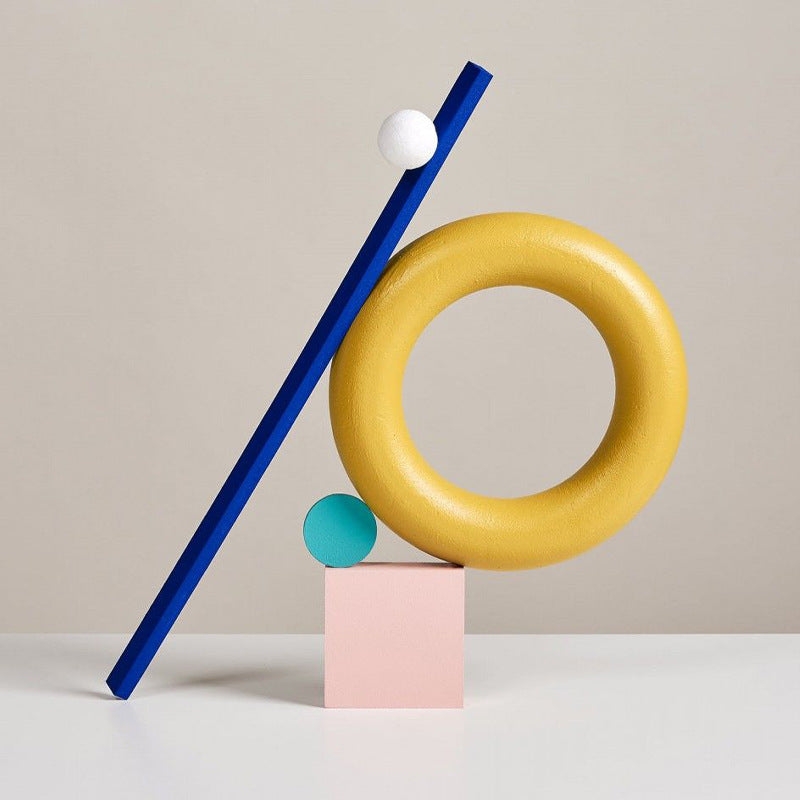 Modern Sculptural Stool with Plush Padding