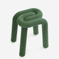 Modern Sculptural Stool with Plush Padding