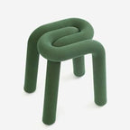 Modern Sculptural Stool with Plush Padding