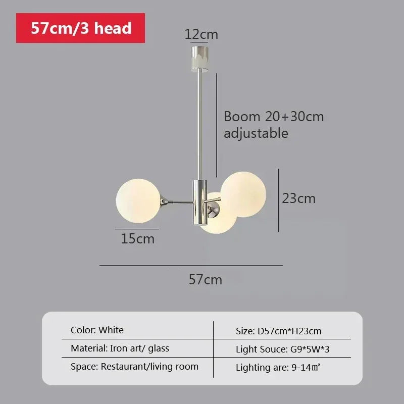 Mossbrook Glass Ball Chandelier - Open Box (AU)-Welvere