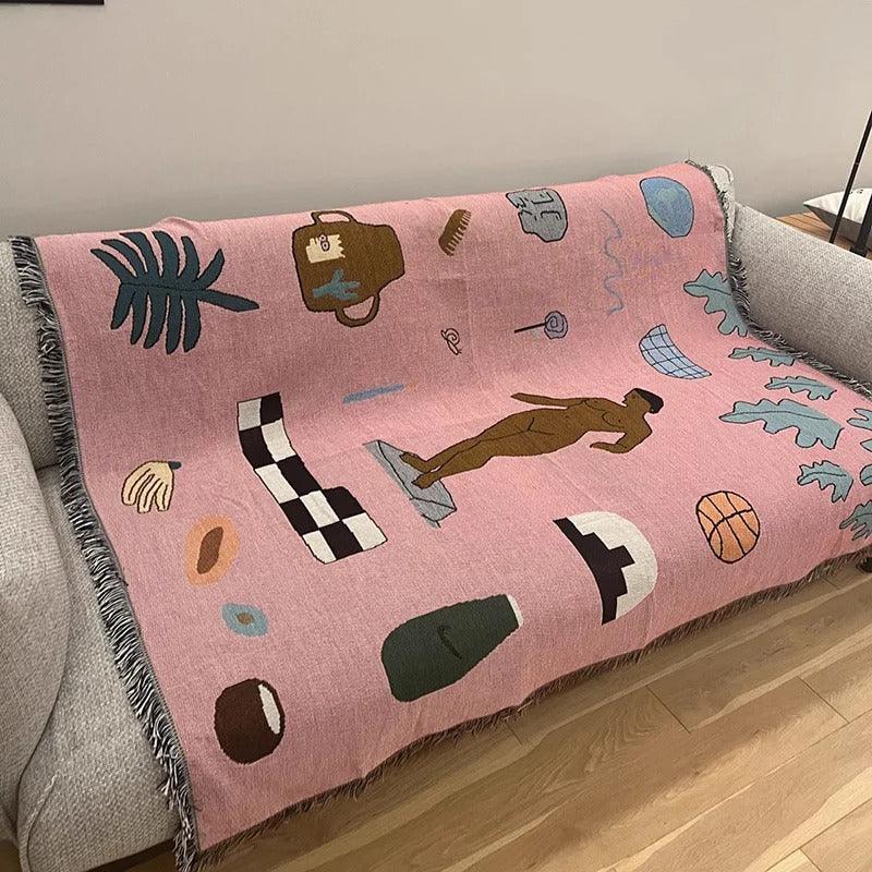 Mosshurst Form Throw Blanket-Welvere