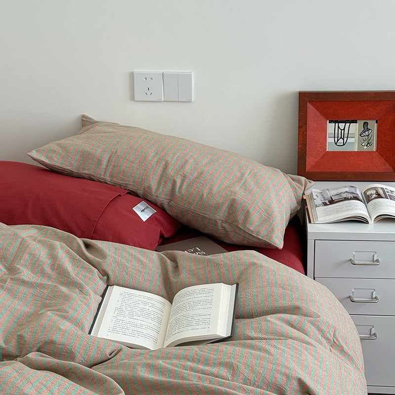 Mossstone Bedding Set - 100% Cotton-Welvere