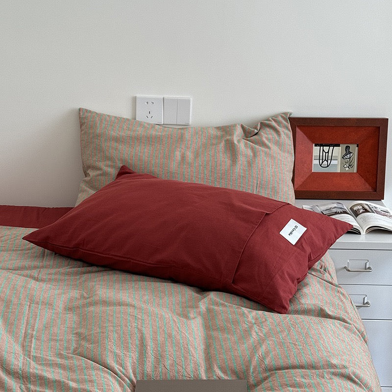 Mossstone Bedding Set - 100% Cotton-Welvere