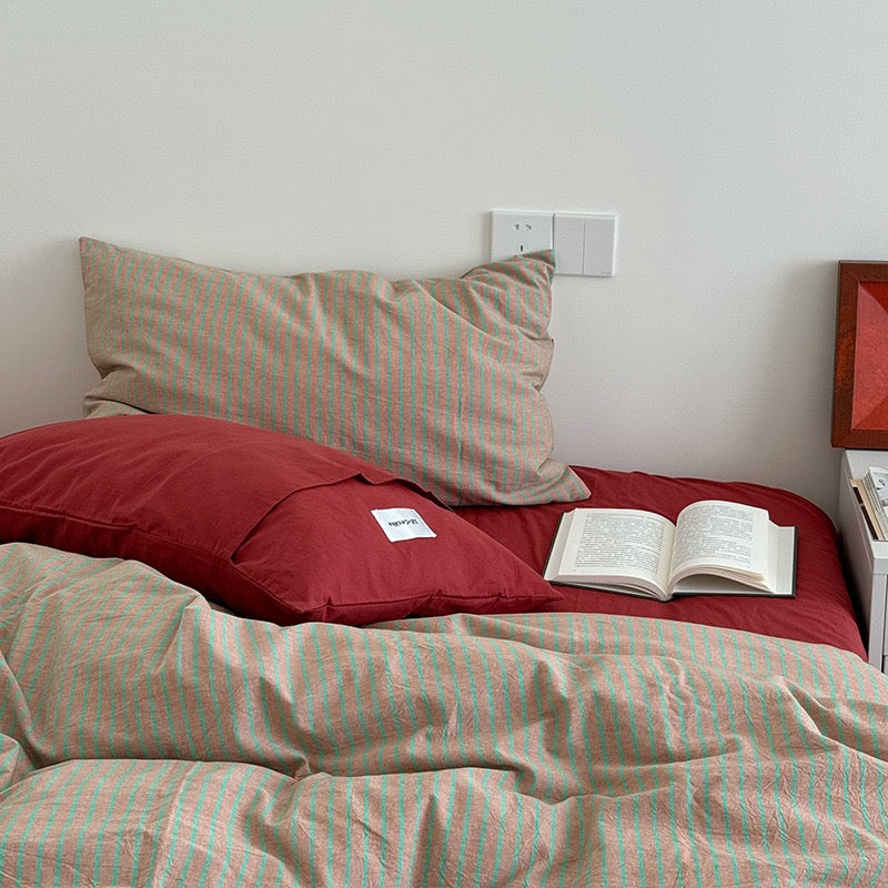 Mossstone Bedding Set - 100% Cotton-Welvere