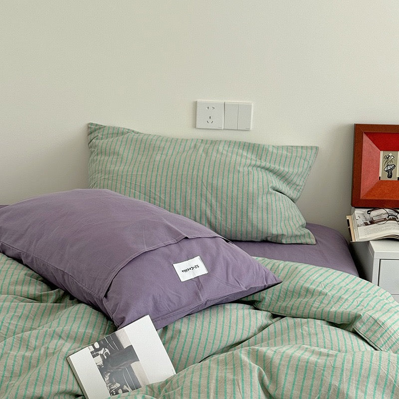 Mossstone Bedding Set - 100% Cotton-Welvere